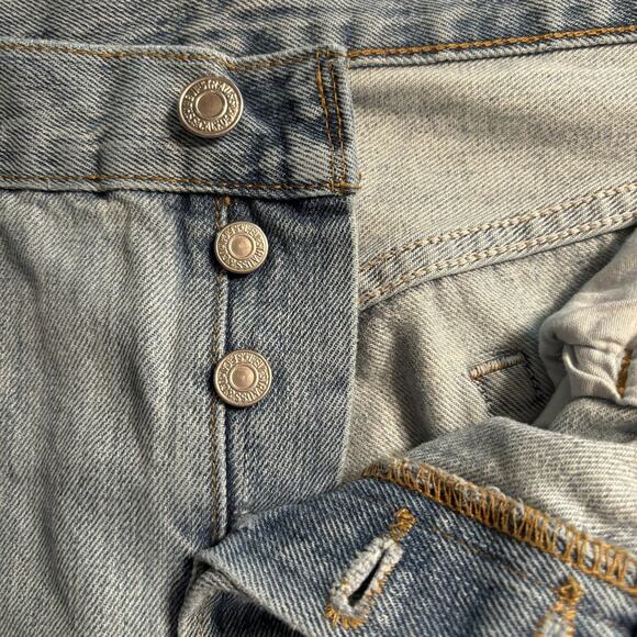 Levi Strauss 501 Jeans, Men's Size 36X29 (34X27 1/2) , Button Up, Blue Denim - Picture 9 of 12